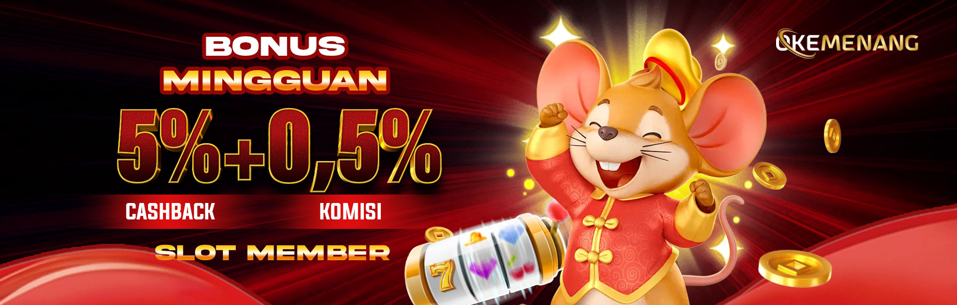 BONUS ROLLINGAN SLOT GAME 0.5% + CASHBACK 5%